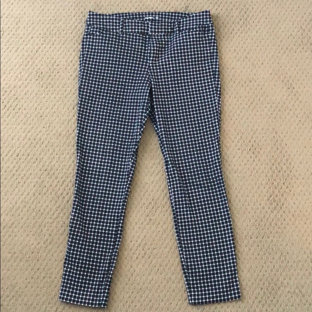 Black/White Grid Pattern Pixie Ankle Pants - image 2